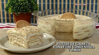 FABULOSO POSTRE DE GALLETA CON LECHE CONDENSADA Y LIMÓN solo 4 Ingredientes sin cocinar nada [upl. by Sieber990]