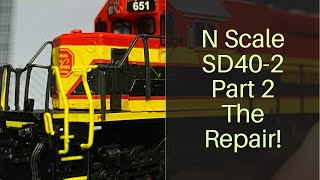 Part 2 The repair attempt on the broken Nscale Intermountain SD402 Trains with Shane Ep94 [upl. by Otecina713]