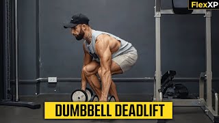 Dumbbell Deadlift Form amp Tutorial Guide 30 Seconds  FlexXP [upl. by Beaufort424]