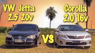 VW JETTA 25 vs COROLLA 20 E AGORA QUAL SEDAN DO VOVÔ QUE ANDA MAIS [upl. by Birgit]