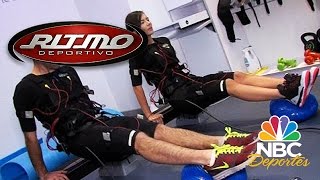 Rutina de ejercicios con electroestimulación muscular  Ritmo Deportivo  NBC Deportes [upl. by Atilegna]