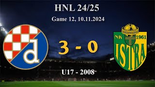 12 2008 U17 Dinamo 30 Istra 1961 HNL 2425 10112024 croatiafootball hnl [upl. by Hwu]