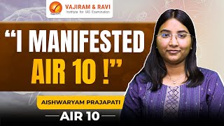 AISHWARYAM PRAJAPATI AIR 10  UPSC CSE Topper 2023  Vajiram and Ravi [upl. by Nuahsel]