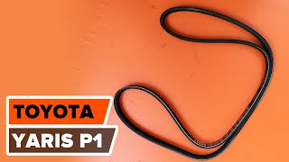 Hoe een multiriem vervangen op een TOYOTA YARIS P1 HANDLEIDING AUTODOC [upl. by Calore]