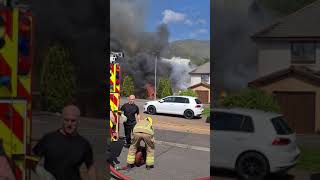 Menstrie Motorhome Fire amp Explosion Resulting In House Fire [upl. by Rushing]