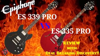 EPIPHONE ES 339 PRO VS ES 335 PRO Review [upl. by Mini]