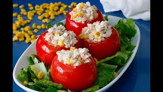 Tomates Rellenos ¡Una receta muy vistosa [upl. by Nekial]