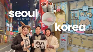 Seoul Korea Travel Vlog ✨  hongdae 😺cat playground kakao store [upl. by Brittnee]