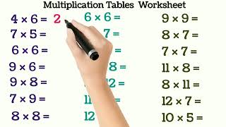 Solved Tables Worksheet  Solved Multiplication tables worksheet  Solved Dodging Tables worksheet [upl. by Aisha]