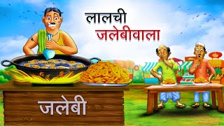 💓Greedy Jalebi wala। लालची जलेबी वाला।Hindi kahaniya। kahani cartoon।comedy funny viral corton [upl. by Jasmina236]