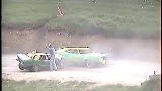 Head on between yank and cortina Horndean 90s Banger Racing SAA [upl. by Tireb]