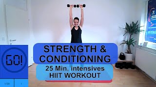 25 Min Kraft amp AusdauerTraining  Muskeln aufbauen und Fett verbrennen 🔥🔥🔥 hiit hiitworkout fit [upl. by Lionello]