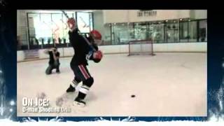 HockeyOT On Ice Hockey TrainingD Man Shooting Drill [upl. by Annayat109]