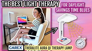 THE BEST LIGHT THERAPY FOR DAYLIGHT SAVINGS TIME BLUES  THERALITE AURA QI THERAPY LAMP [upl. by Hael]