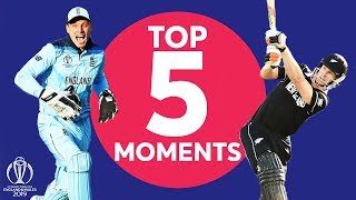 Stokes Buttler Neesham  England vs New Zealand  Top 5 Moments  ICC Cricket World Cup 2019 [upl. by Adnilra]