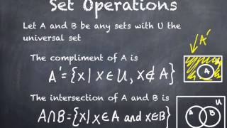 23 Set Operations and Cartesian Products A part 1 [upl. by Ravert]