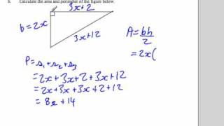 Perimeter of a triangle Algebra and adding like terms [upl. by Aluk102]