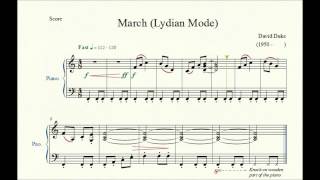 March Lydian Mode  David Duke  Piano Repertoire 1 [upl. by Efinnej]