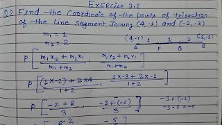 Class 10  Exercise 72  Q 2  Find the coordinate of the point of trisection of the line segment [upl. by Lesko72]