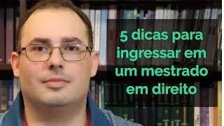 Mestrado em direito 5 dicas para ser aprovado [upl. by Bolger411]