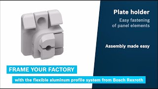 FRAME YOUR FACTORY with the flexible aluminum profile system  Plate Holder [upl. by Akemad]