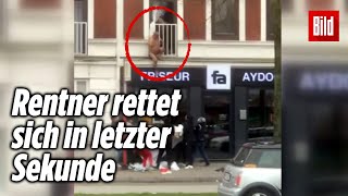 FeuerwehrGroßeinsatz Menschen springen aus brennender Wohnung  Hamburg [upl. by Rakia]