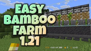 Easy Automatic Bamboo Farm for Minecraft 121 Tutorial Build [upl. by Jez]