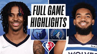 GRIZZLIES at TIMBERWOLVES  FULL GAME HIGHLIGHTS  February 24 2022 [upl. by Krakow]