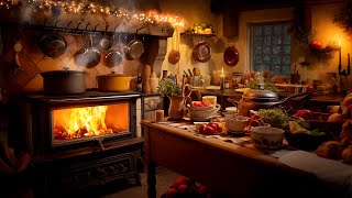 Cozy Wood Stove Ambience  Sounds of a Country Kitchen in Winter  6 Hours [upl. by Dygert133]