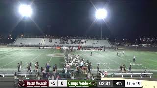 Desert Mountain vs Campo Verde V Football [upl. by Sallad]