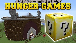 Minecraft CHALLENGE GAMES HUNGER GAMES  Lucky Block Mod  Modded MiniGame [upl. by Enyleve]