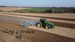 Vlog z práce 8 Příprava půdy John Deere 8310R  Farmet Kompaktomat K800 [upl. by Georgeta427]