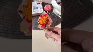 Mini flower bouquet 💐 art diy viral [upl. by Hazrit634]