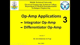 OpAmp Applications Integrator and Differentiator OpAmp [upl. by Inus668]