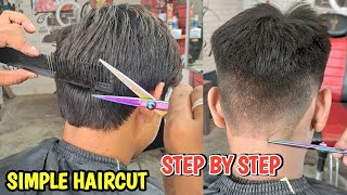 Simple Hair Cutting  Full Tutorial Step By Step 2023  सैंपल कटिंग करने का असान तरीका [upl. by Khan]