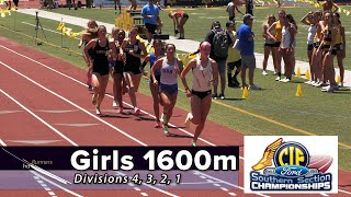 2022 TF  CIFss FINALS  1600 Meters Girls all 4 divisions [upl. by Ramgad]