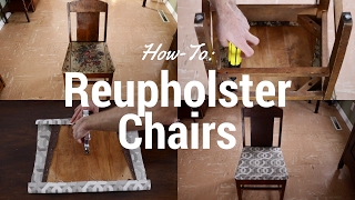 How to Reupholster Chairs Yourself [upl. by Philbert]