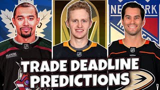 NHL TRADE DEADLINE PREDICTIONS  TOP 10 PLAYERS ON THE BOARD [upl. by Maud97]