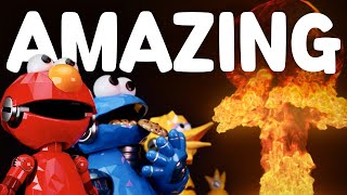 4K Blitzway CARBOTIX SESAME Street DX ver Unboxing Elmo Big Bird and Cookie Monster Collection [upl. by Chamkis272]