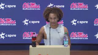 Ole Miss WR Cayden Lee Press looks ahead to Egg Bowl [upl. by Marcel]