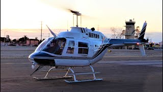 StartUp amp Takeoff Bell 206 JetRanger quotEpic Soundquot Helicopter N870H [upl. by Nairim]