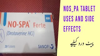 NoSPA tabletDrotaverine for stomach pain period painUses dose urdu hindi [upl. by Arsuy331]