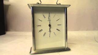 ACCTIM CARRIAGE CLOCK MIDDLETON MANTEL SILVER RADIO CONTROLLED MSF SIGNAL 77077 [upl. by Ataga366]