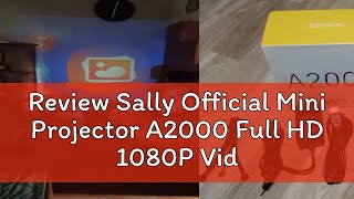 Review Sally Official Mini Projector A2000 Full HD 1080P Video Portable PAKET LENGKAP ORIGINAL [upl. by Nodnyl346]