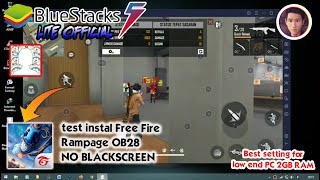 BLUE STACKS 5 LITE FOR LOW END PC  INSTAL FREE FIRE RAMPAGE TEST  FREE FIRE INDONESIA [upl. by Engud]