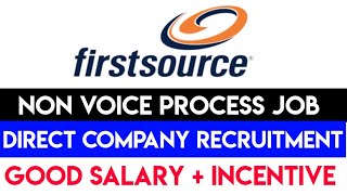 First Source Solution Job Vacancy Freshers  First Source Solution Recruitment in Chennai [upl. by Johnathon900]