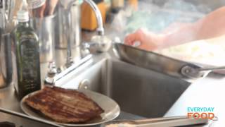 PanSeared Steak with Onion and Worcestershire  Everyday Food with Sarah Carey [upl. by Nolos291]