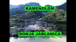 Pogled iz zrakaKamenolom Donja Jablanica Nekoliko potoka se spojilo u kamenolomu  4K dron [upl. by Enomad]