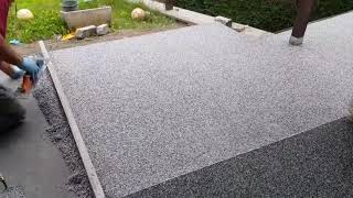 Pebble Floor Stone Pavement Coating Epoxy Resin Supply From Factory [upl. by Naashom471]