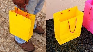 How To Make a Paper Bag at Home  Paper Shopping Bag Craft Ideas Very Easy [upl. by Odyssey]